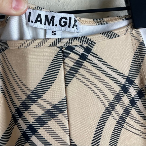 I.AM.GIA Lucid Straight Flare Plaid Pants Size Small - Picture 4 of 11